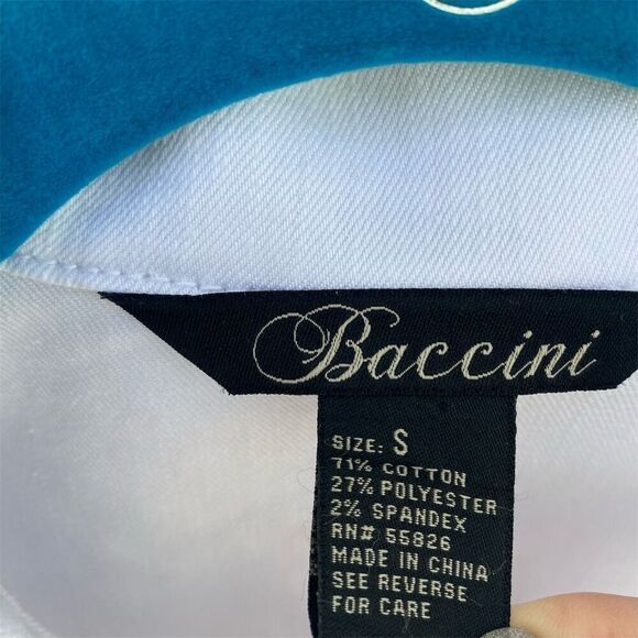 Baccini Women's Sleeveless White Denim Vest Size S Button-Down Classic C… - Picture 9 of 9